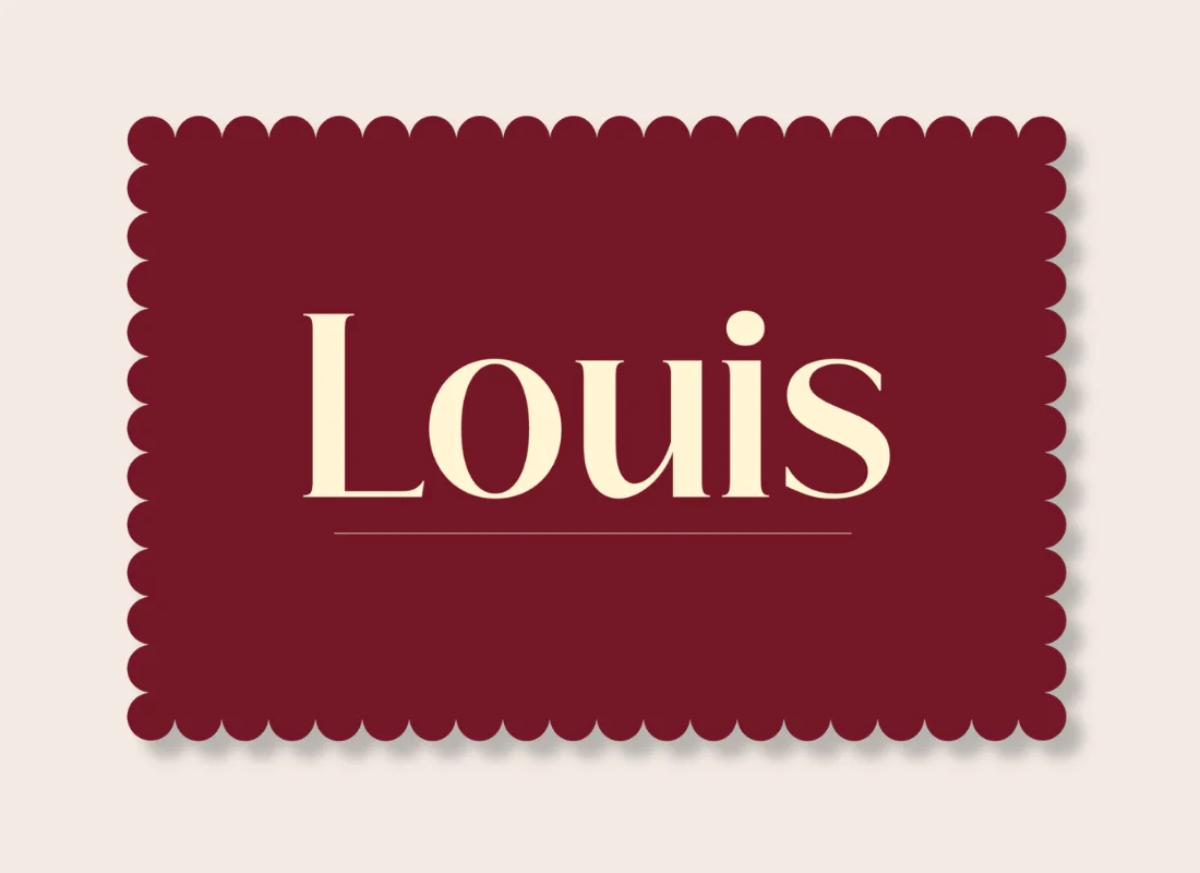 Geboortekaartje burgundy golfjes Louis