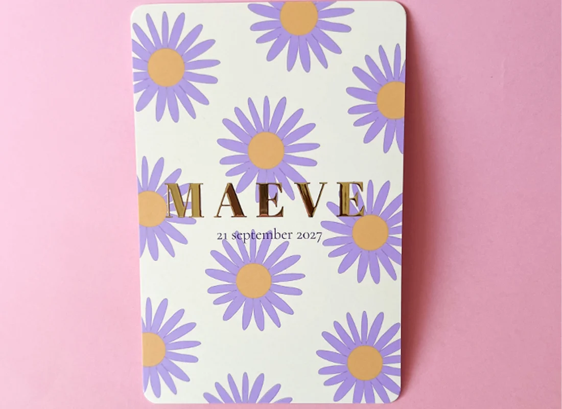 Geboortekaartje bloemen Maeve