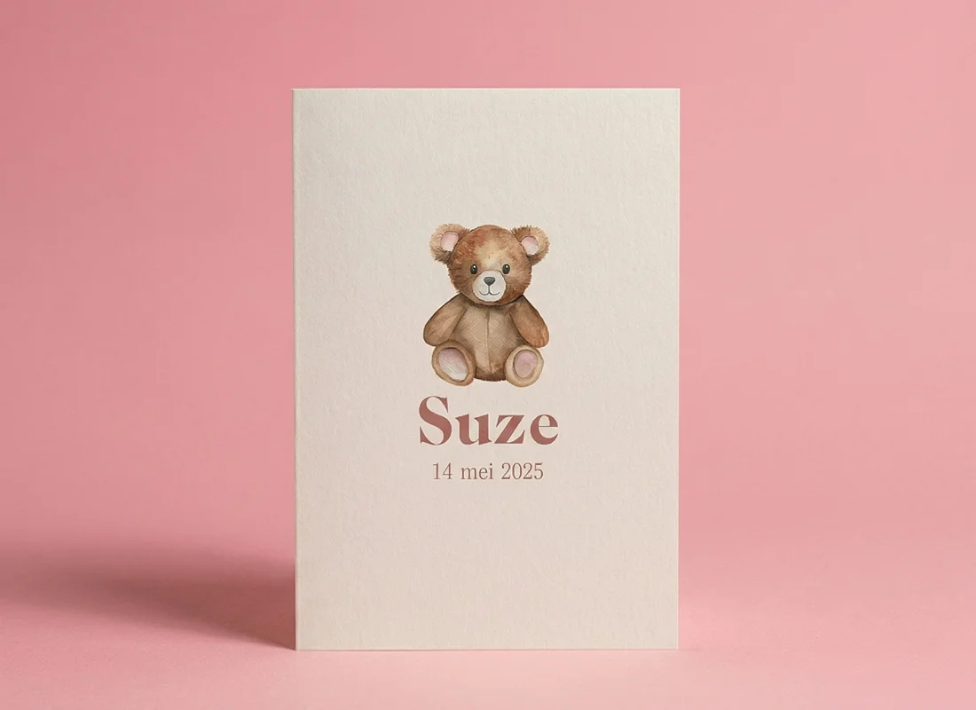 Geboortekaartje aquarel Suze
